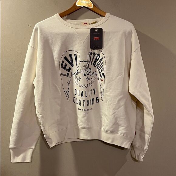 Levi's Tops - Levi's Cream Graphic Crewneck